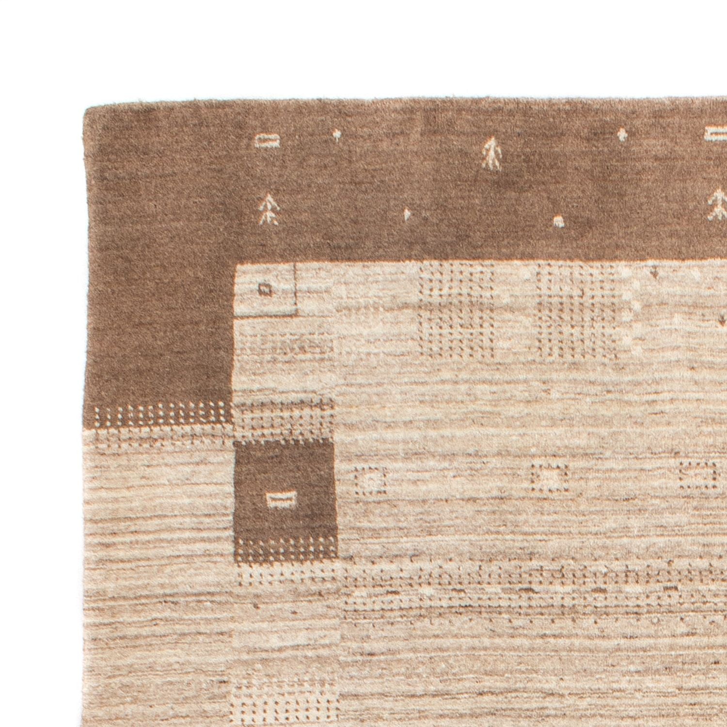 Gabbeh Teppich - Loribaft Softy - 198 x 126 cm - beige