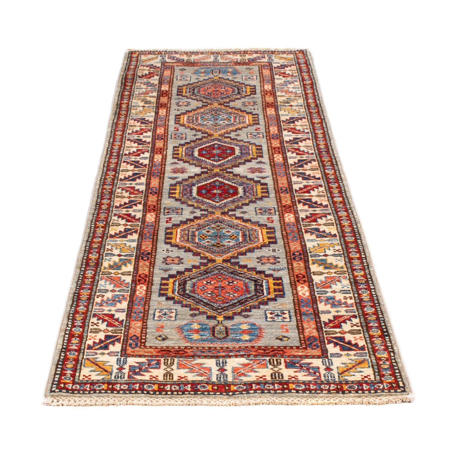 Läufer Ziegler - Kazak - 228 x 74 cm - hellblau