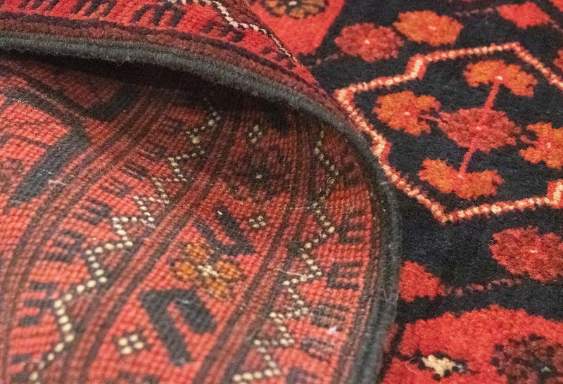 Afghan Teppich - Kunduz 298 x 79 cm - rot