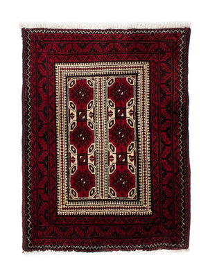 Belutsch Teppich 95 x 70 cm - rot