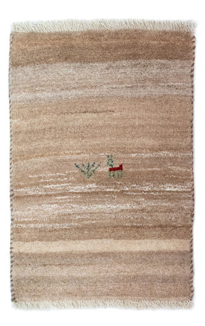 Gabbeh Teppich - Perser 60 x 40 cm - beige