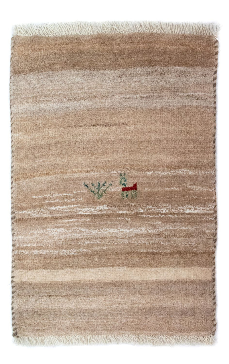 Gabbeh Teppich - Perser 60 x 40 cm - beige