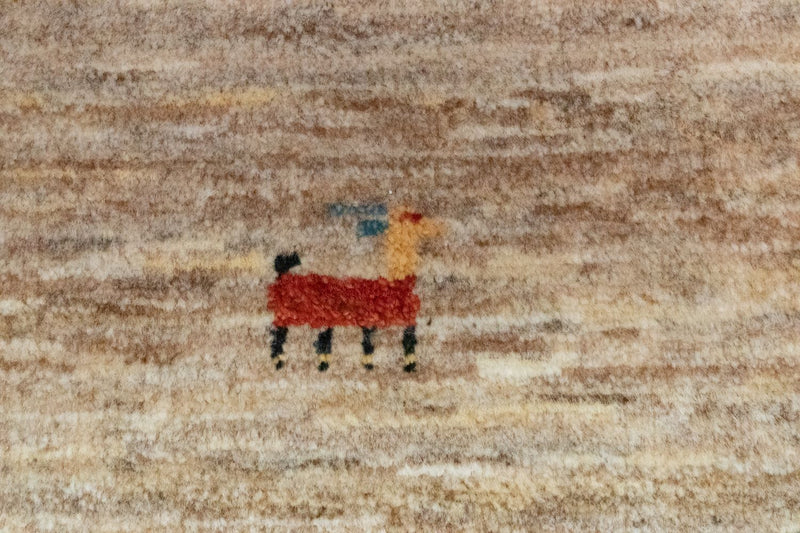 Gabbeh Teppich - Perser 60 x 40 cm - beige