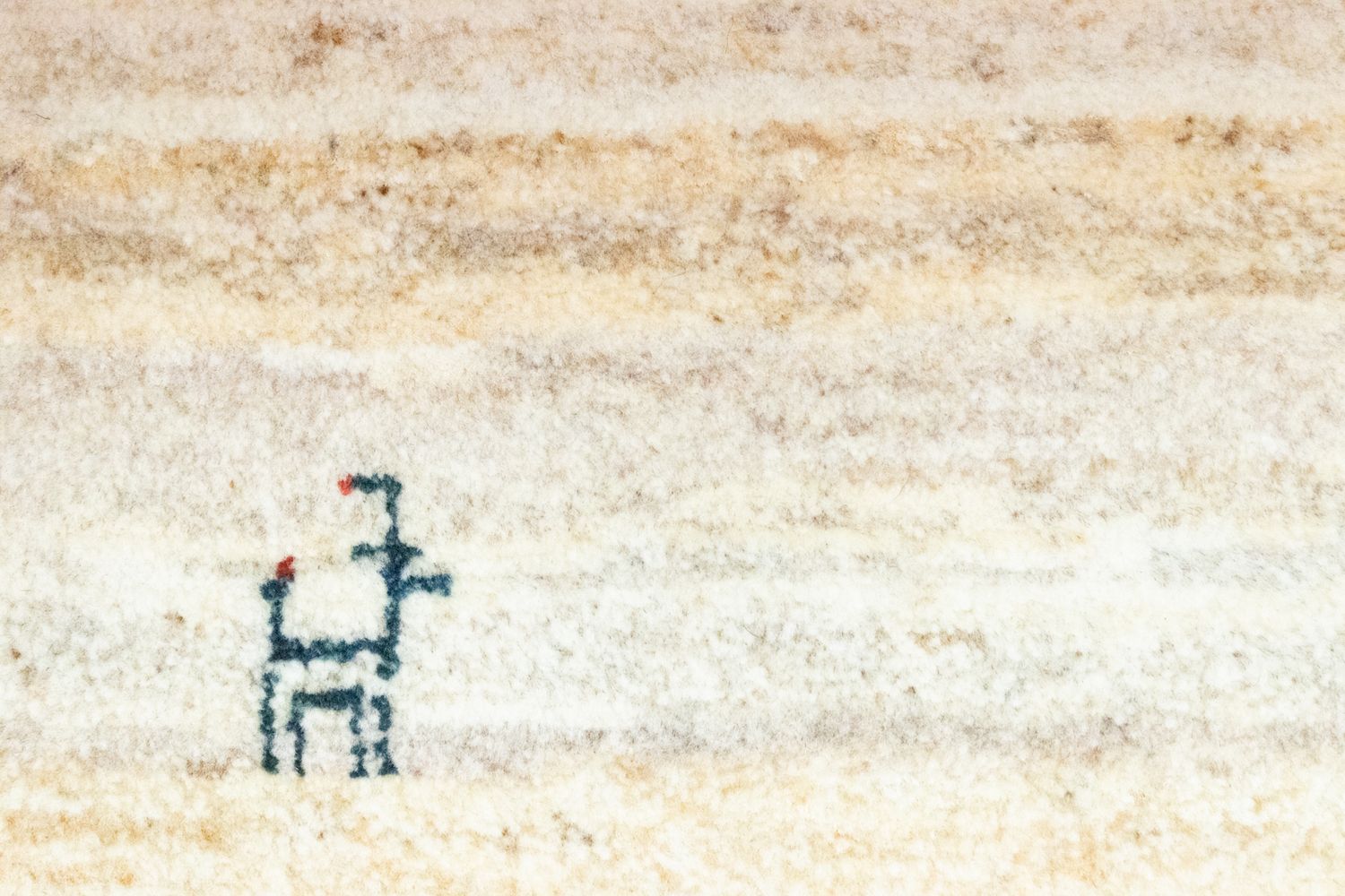 Gabbeh Teppich - Perser 60 x 40 cm - beige