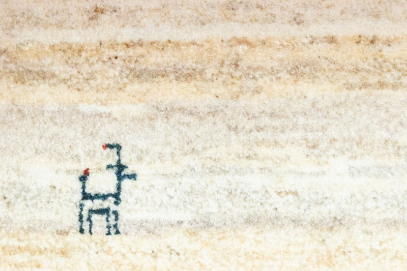 Gabbeh Teppich - Perser 60 x 40 cm - beige
