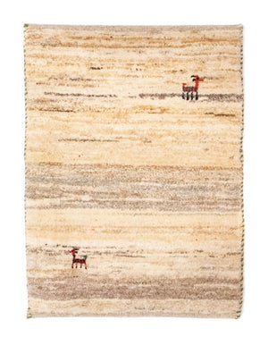 Gabbeh Teppich - Perser 60 x 40 cm - beige