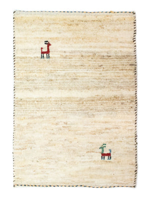 Gabbeh Teppich - Perser 60 x 40 cm - beige