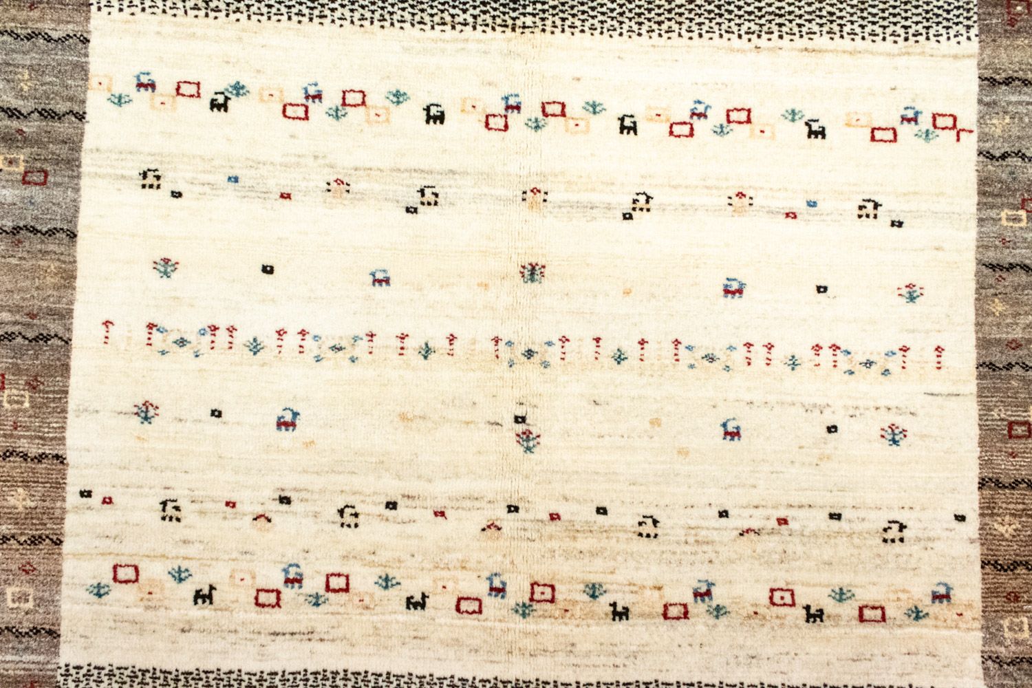 Gabbeh Teppich - Loribaft Perser 260 x 170 cm - beige