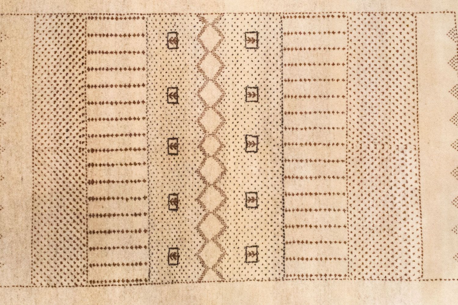 Gabbeh Teppich - Loribaft Indus 222 x 151 cm - beige