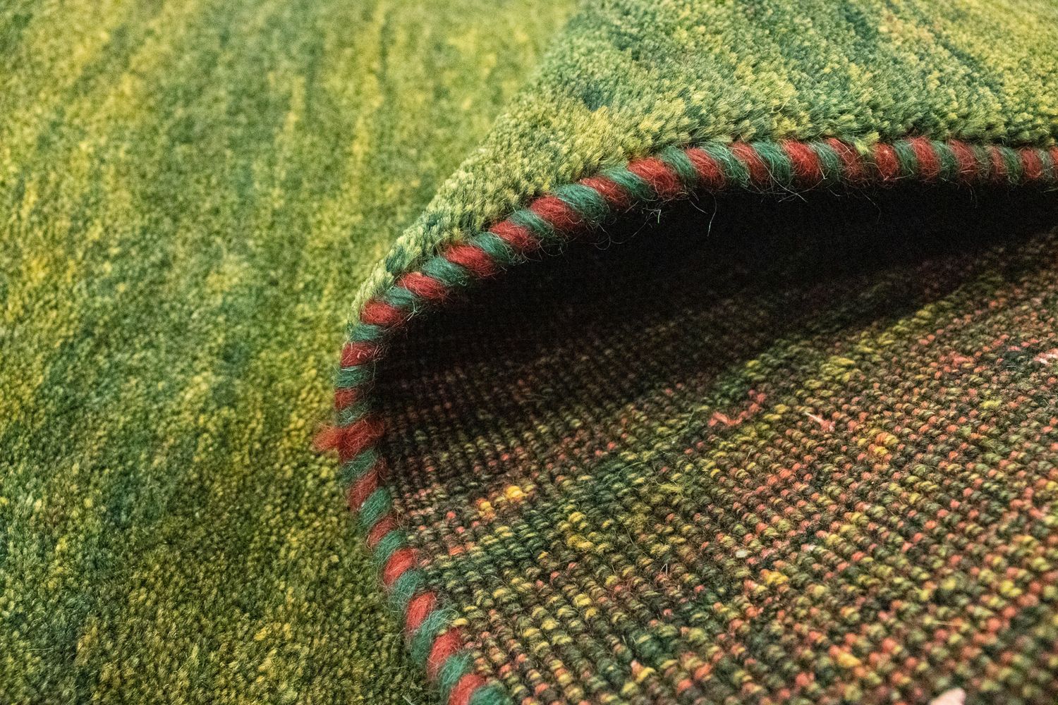 Gabbeh Teppich - Perser 133 x 92 cm - grün