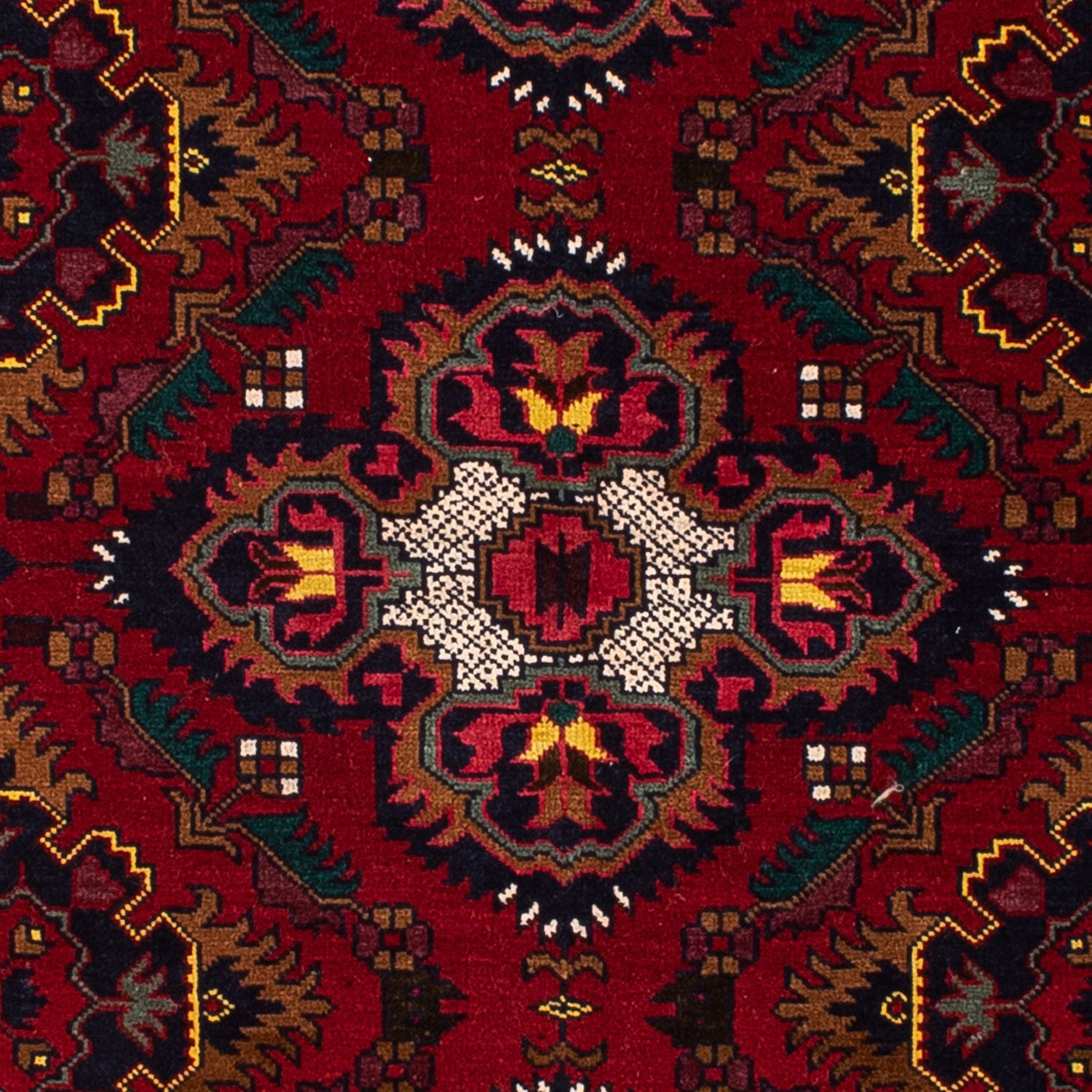 Afghan Teppich 145 x 93 cm - dunkelrot