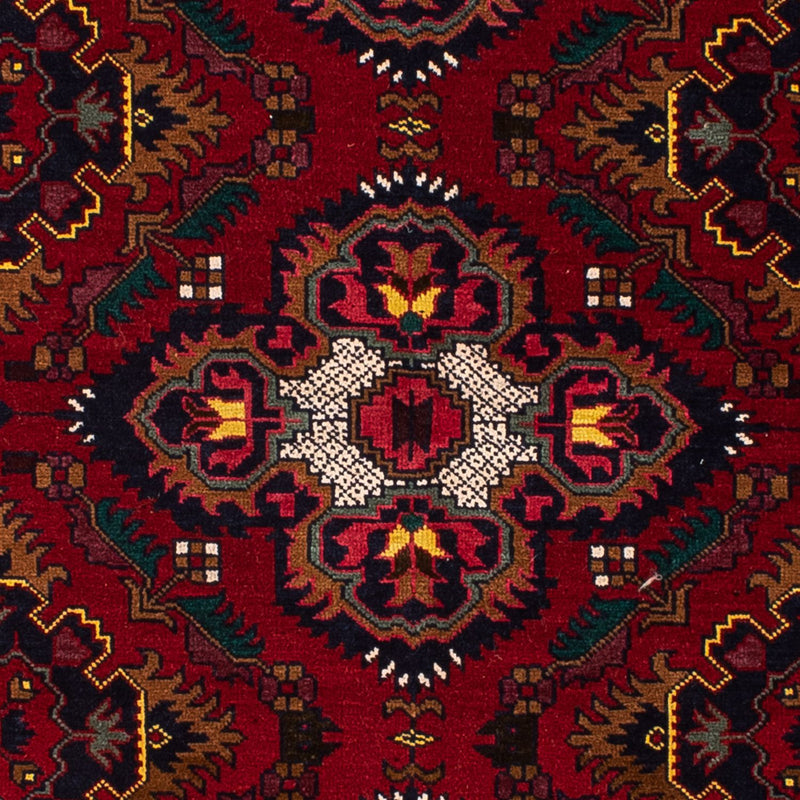 Afghan Teppich 145 x 93 cm - dunkelrot