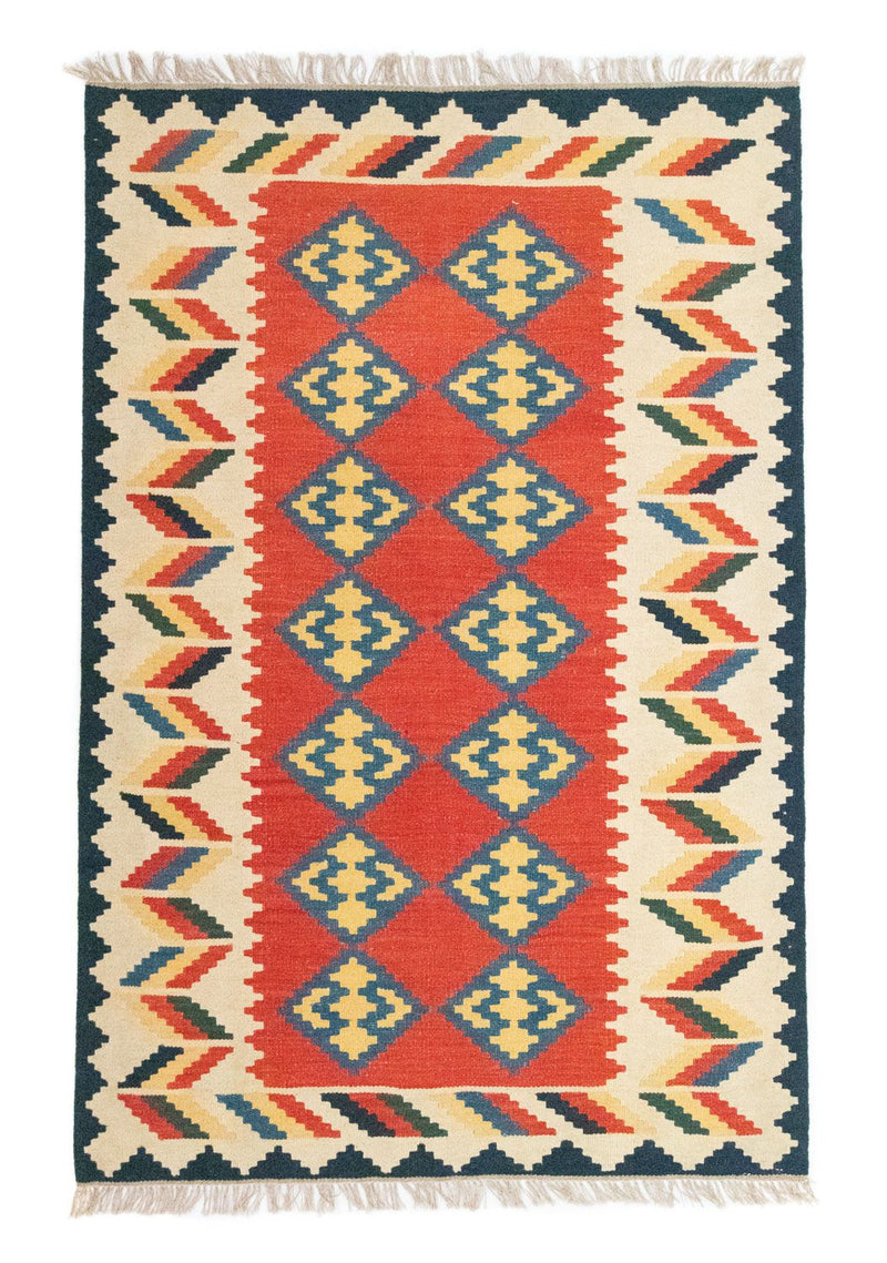 Kelim Teppich - Splash 180 x 120 cm - rot