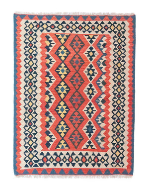 Kelim Teppich - Splash 174 x 128 cm - rot