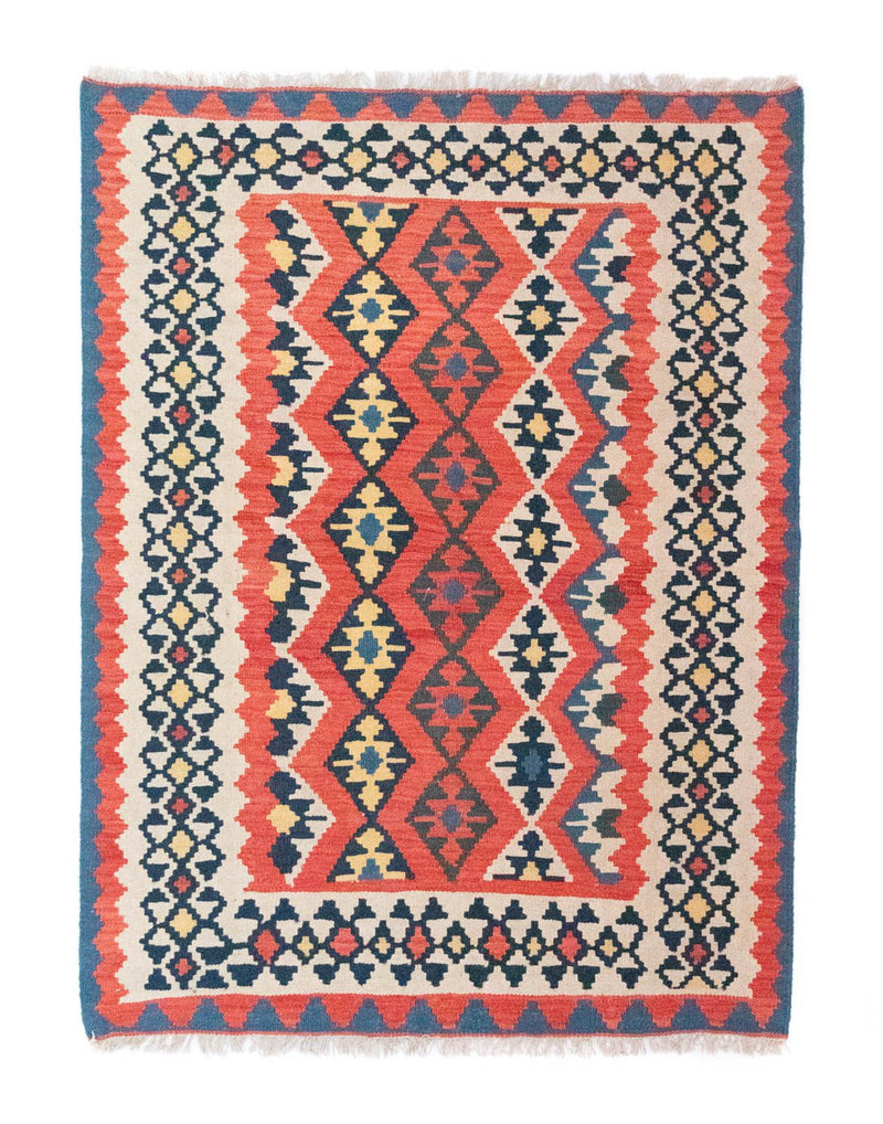 Kelim Teppich - Splash 174 x 128 cm - rot