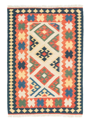 Kelim Teppich - Splash 172 x 120 cm - beige