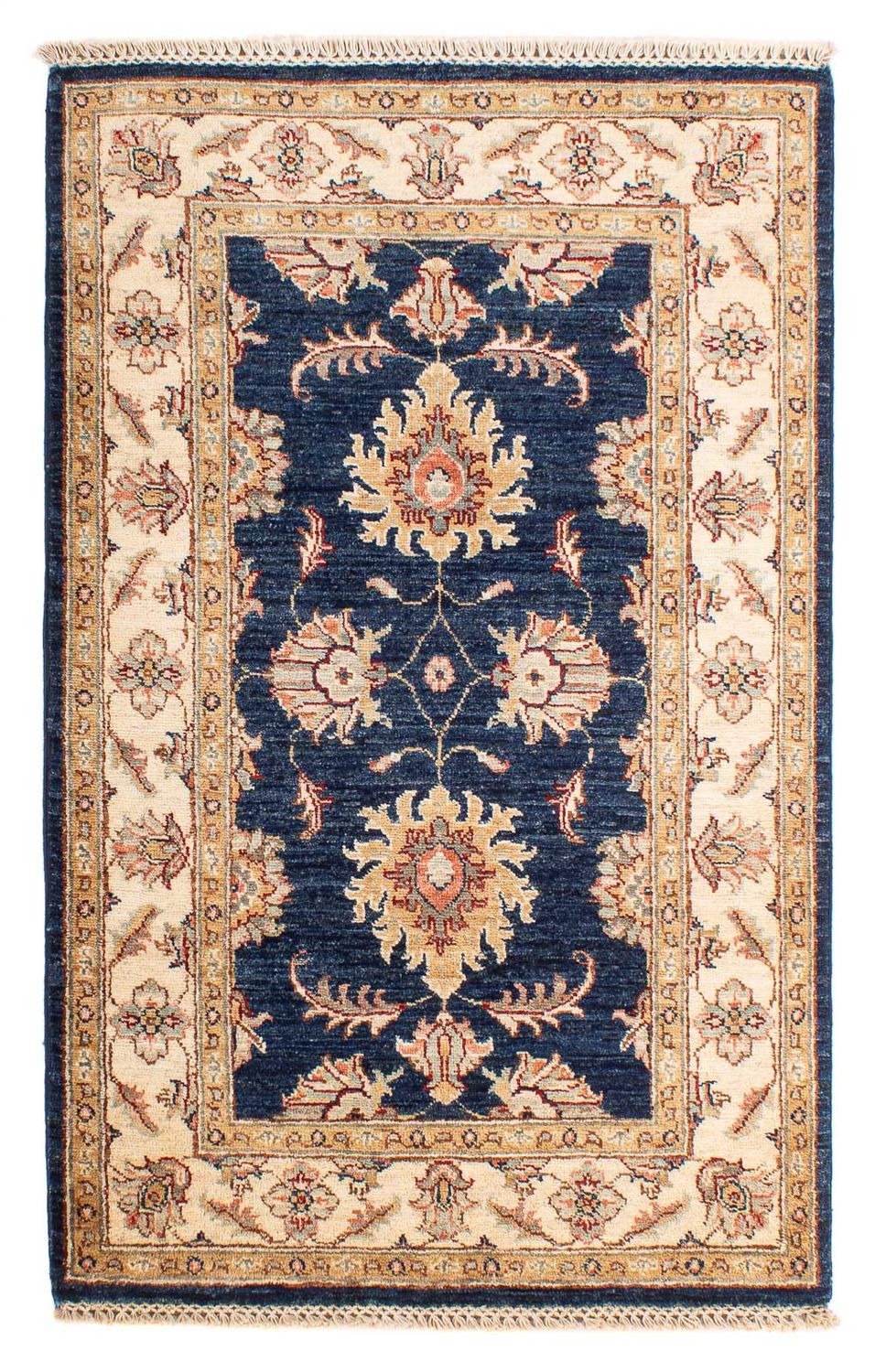 Ziegler Teppich 124 x 79 cm - dunkelblau