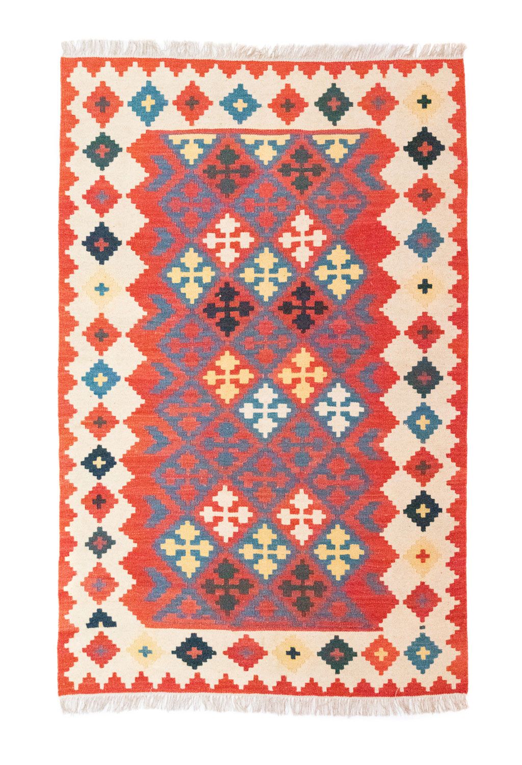 Kelim Teppich - Splash 183 x 120 cm - rot