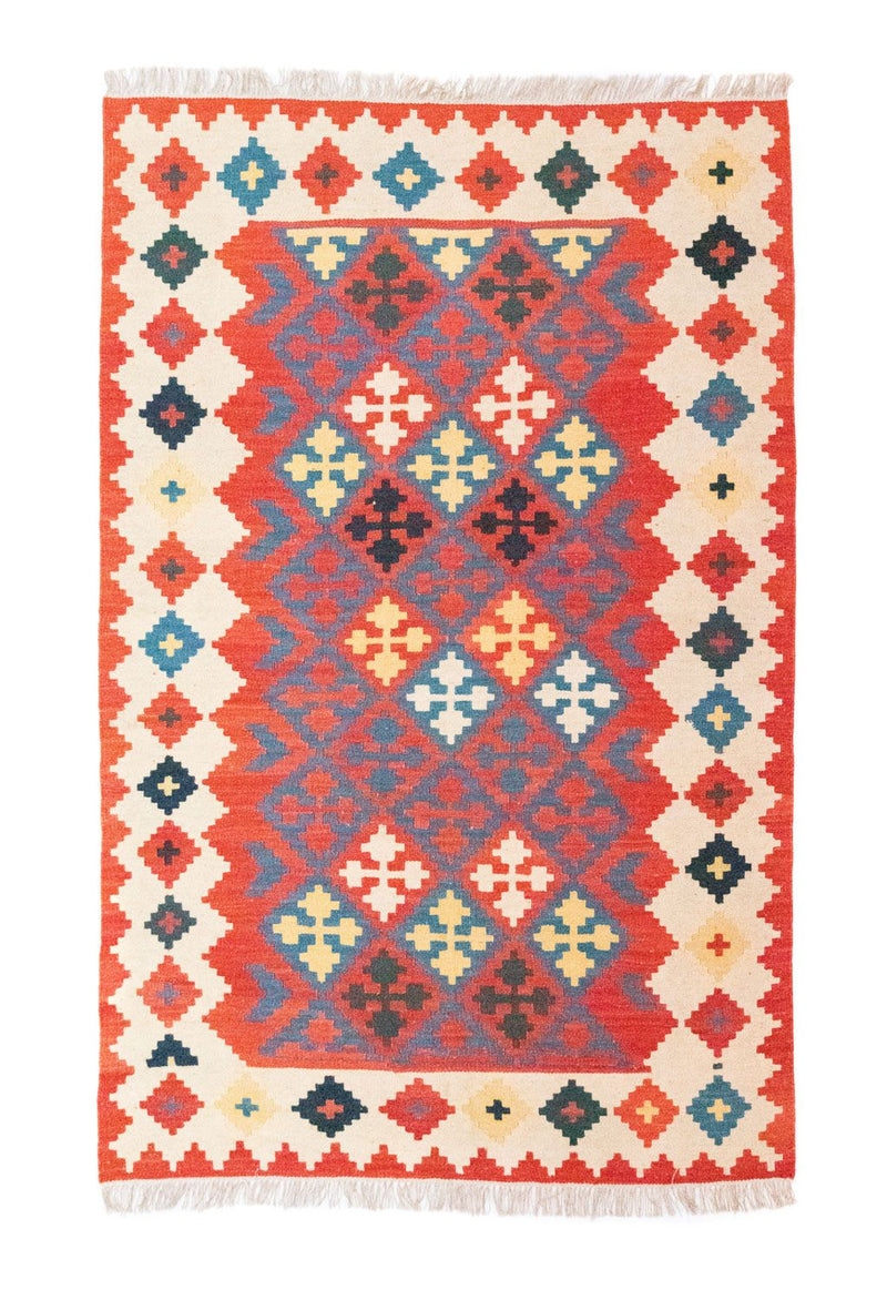 Kelim Teppich - Splash 183 x 120 cm - rot