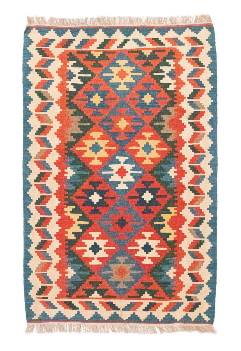 Kelim Teppich - Splash 185 x 119 cm - rot