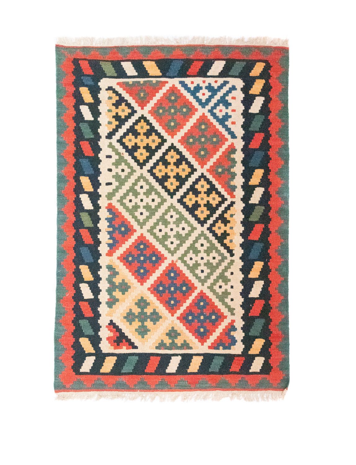 Kelim Teppich - Splash 150 x 104 cm - beige