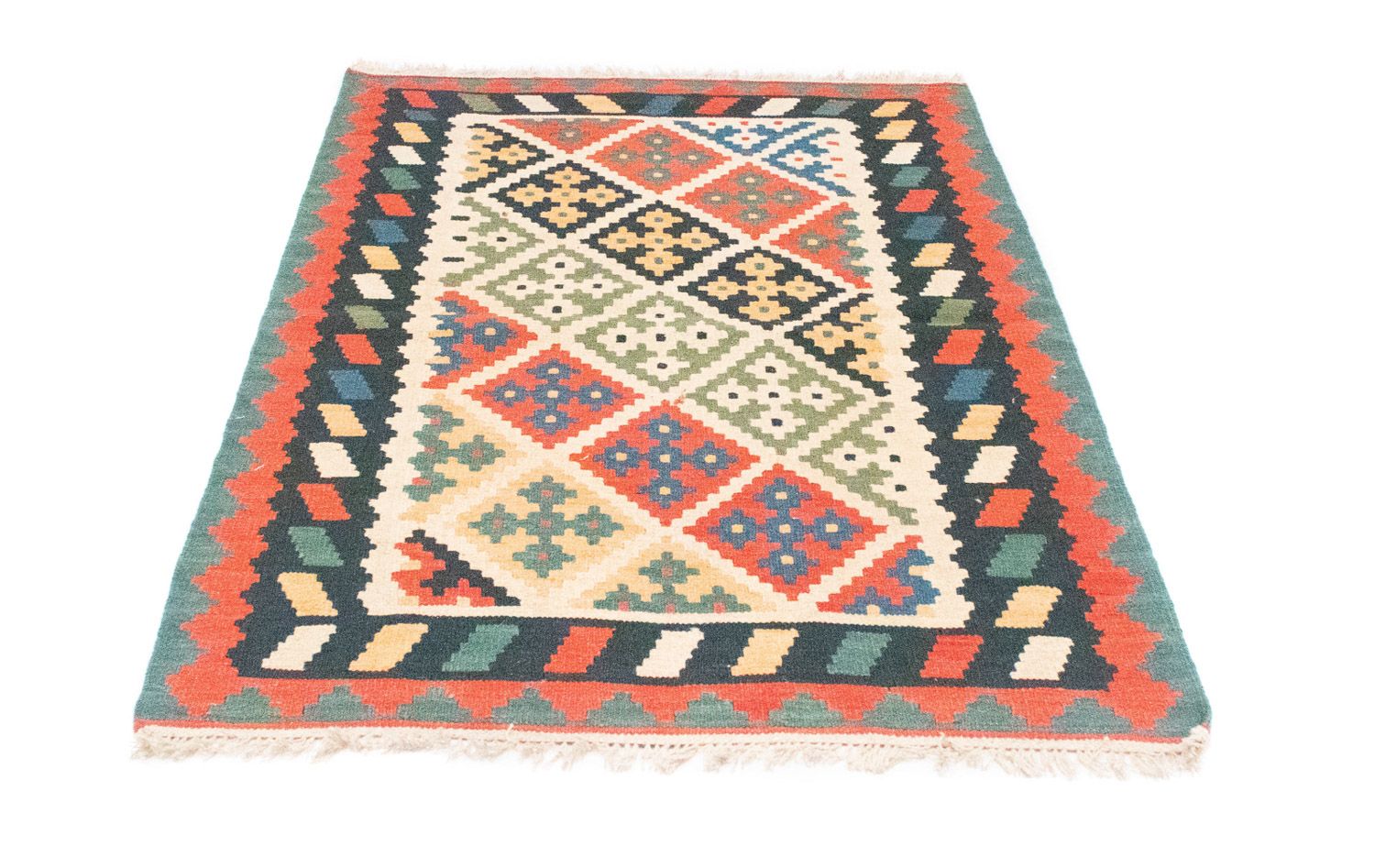 Kelim Teppich - Splash 150 x 104 cm - beige