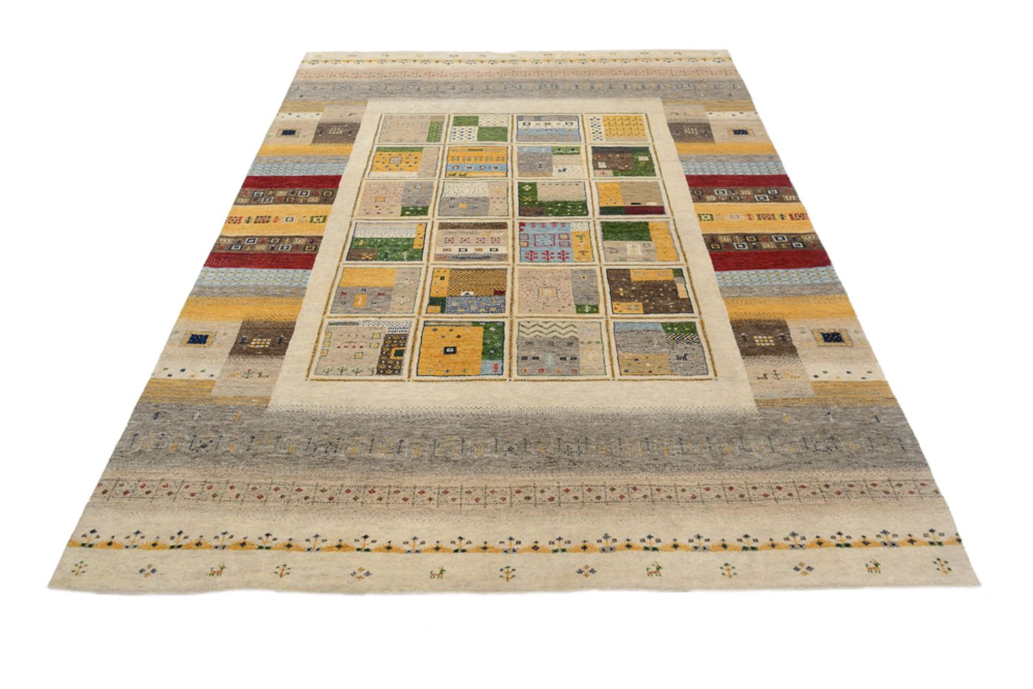 Gabbeh Teppich - Loribaft Indus - 241 x 174 cm - mehrfarbig