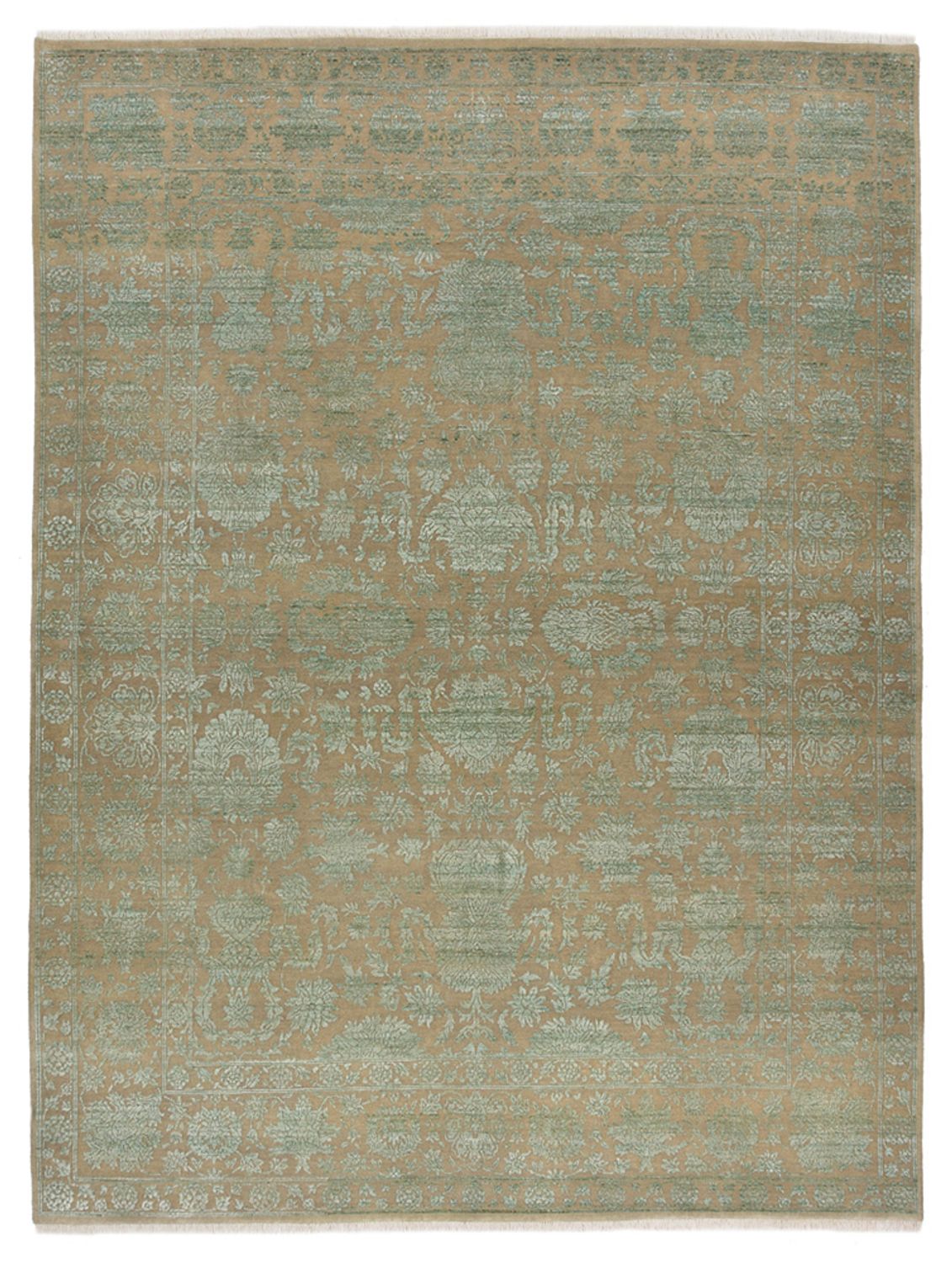 Designer Teppich - 326 x 248 cm - olivgrün