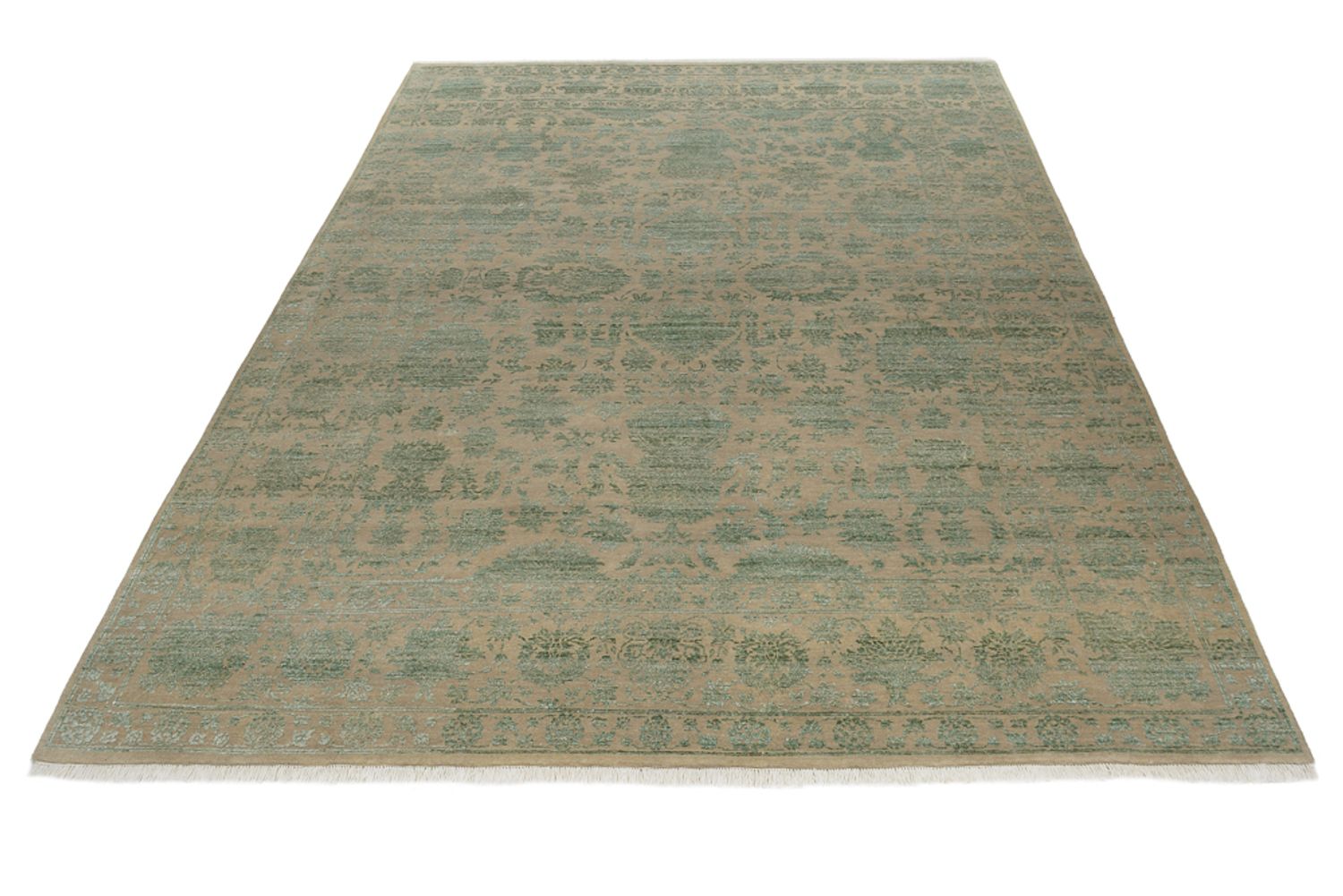 Designer Teppich - 326 x 248 cm - olivgrün