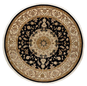 Orientteppich - Täbriz rund  - 218 x 216 cm - dunkelblau