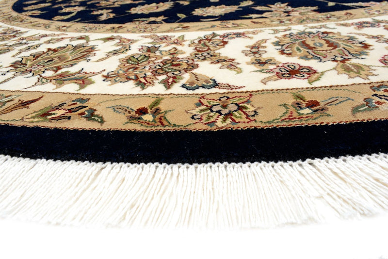 Orientteppich - Täbriz rund  - 218 x 216 cm - dunkelblau