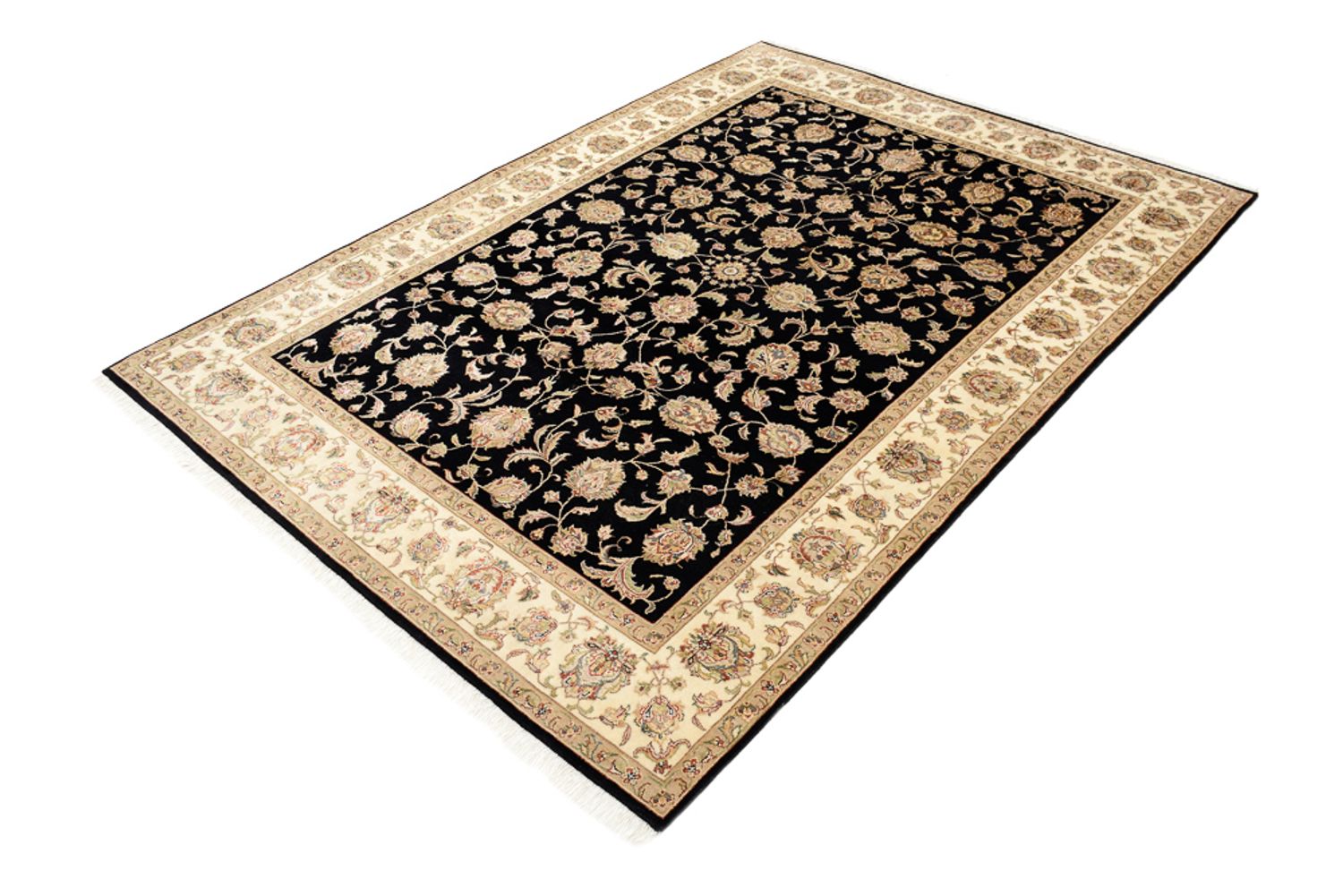 Orientteppich - Täbriz - 214 x 155 cm - dunkelblau