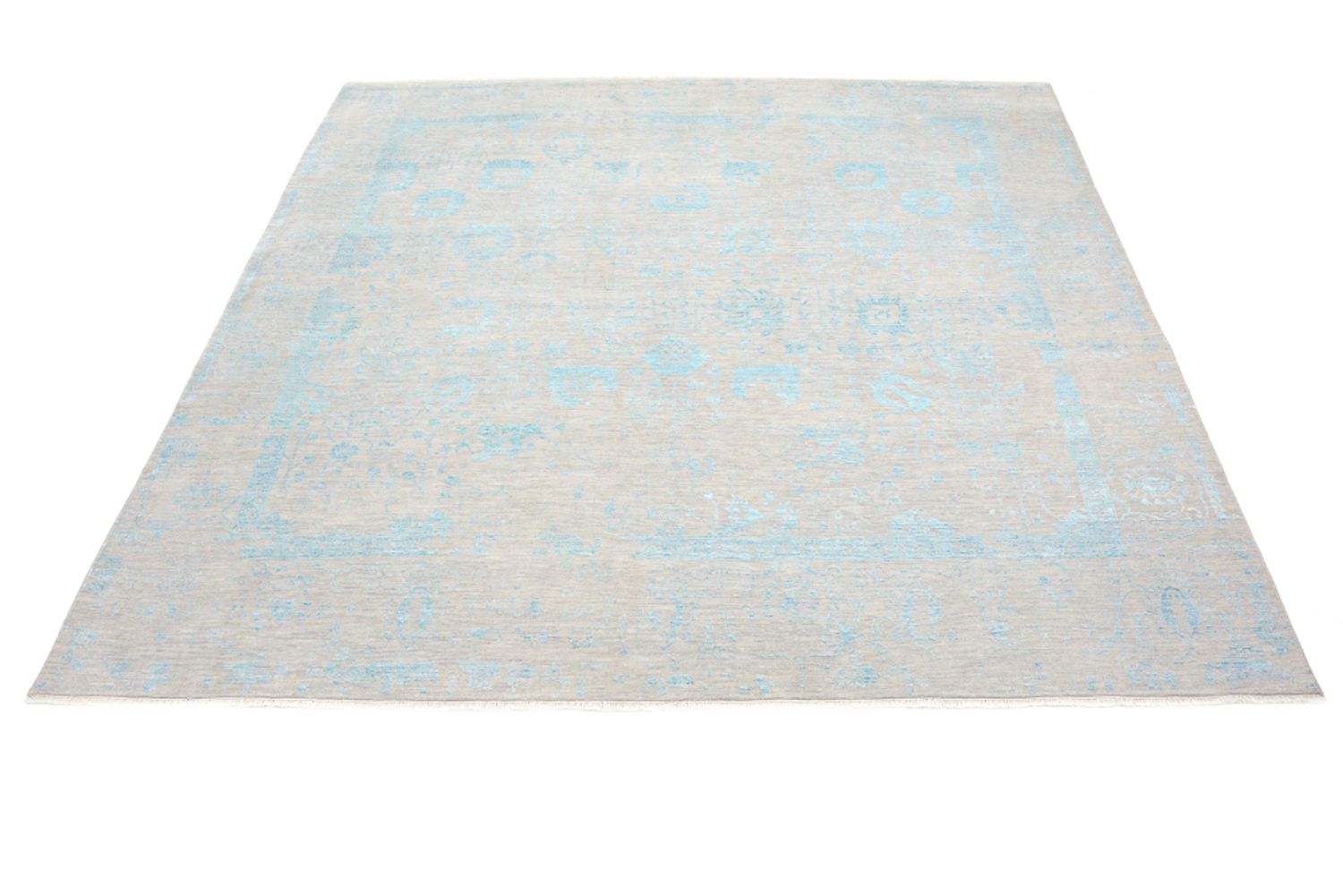 Designer Teppich quadratisch  - 301 x 301 cm - hellblau