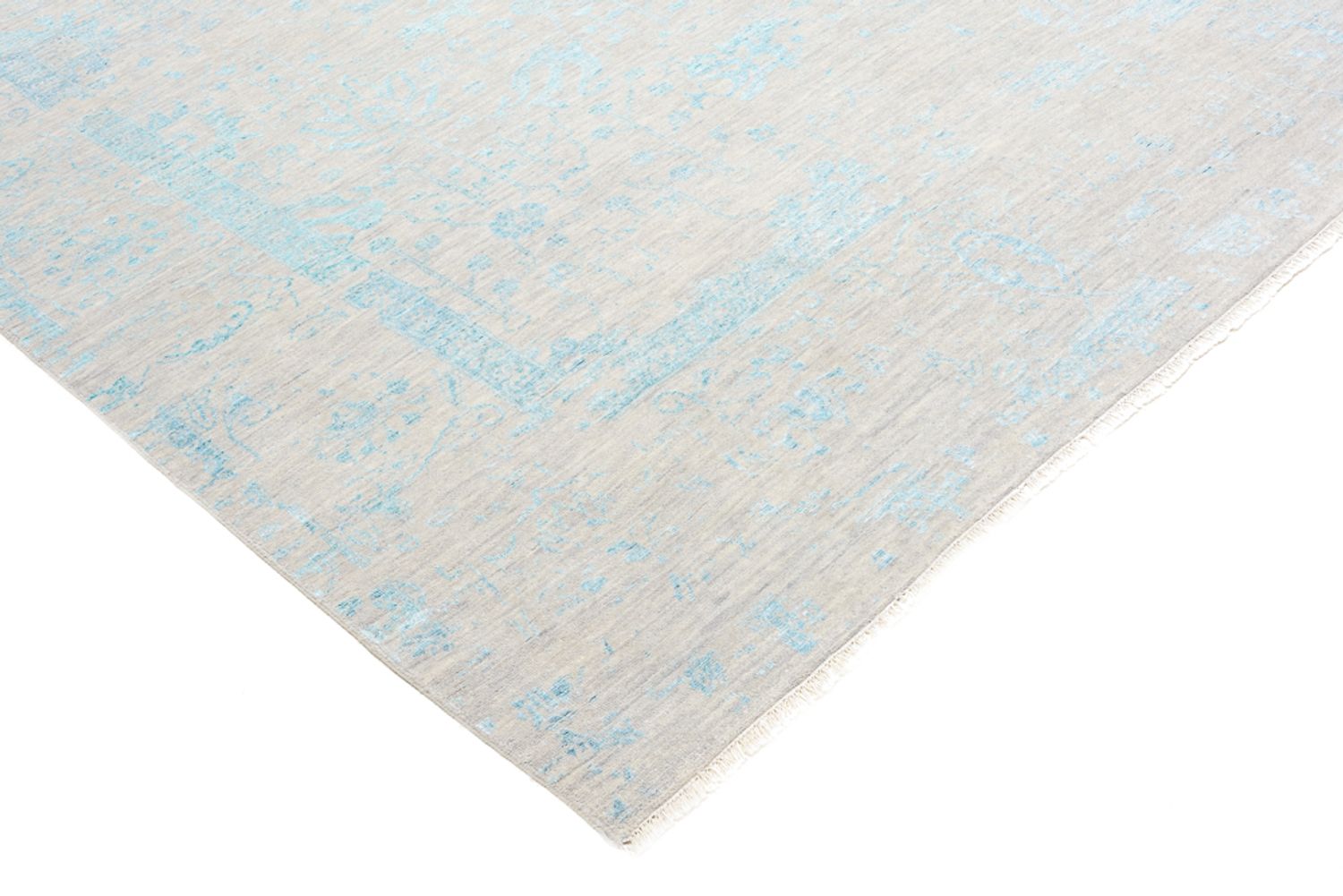 Designer Teppich quadratisch  - 301 x 301 cm - hellblau
