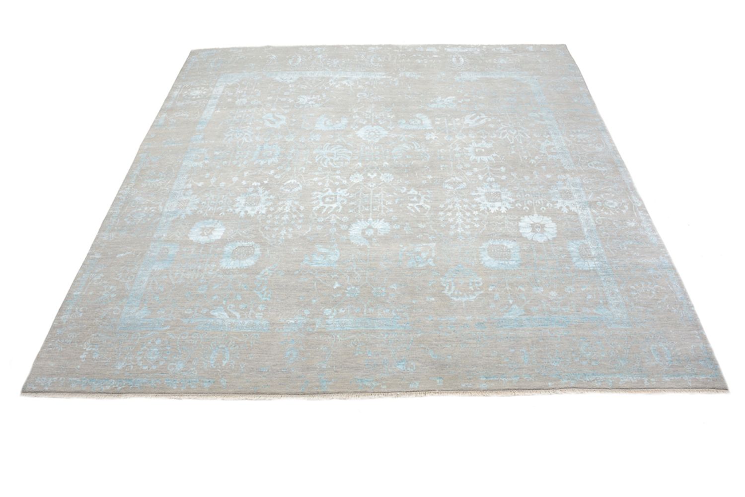 Designer Teppich quadratisch  - 301 x 301 cm - hellblau