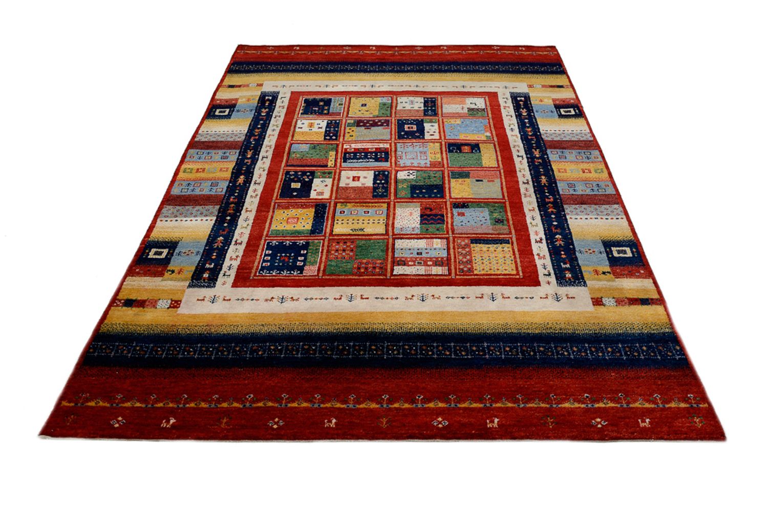 Gabbeh Teppich - Loribaft Indus - 242 x 173 cm - mehrfarbig