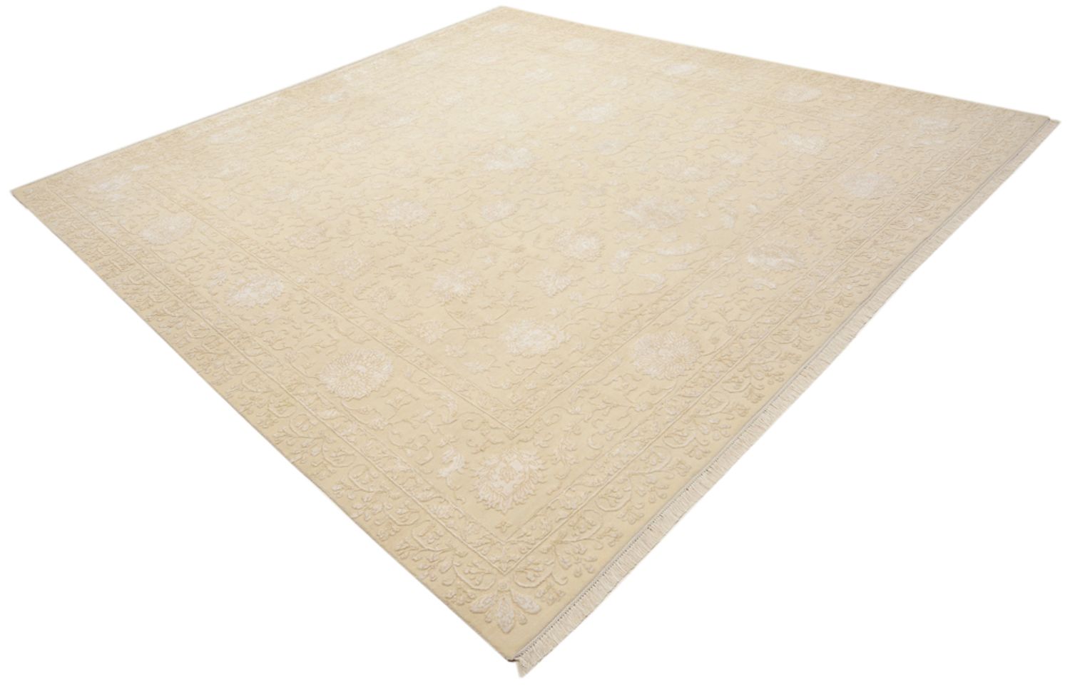 Orientteppich quadratisch  - 309 x 301 cm - hellbeige