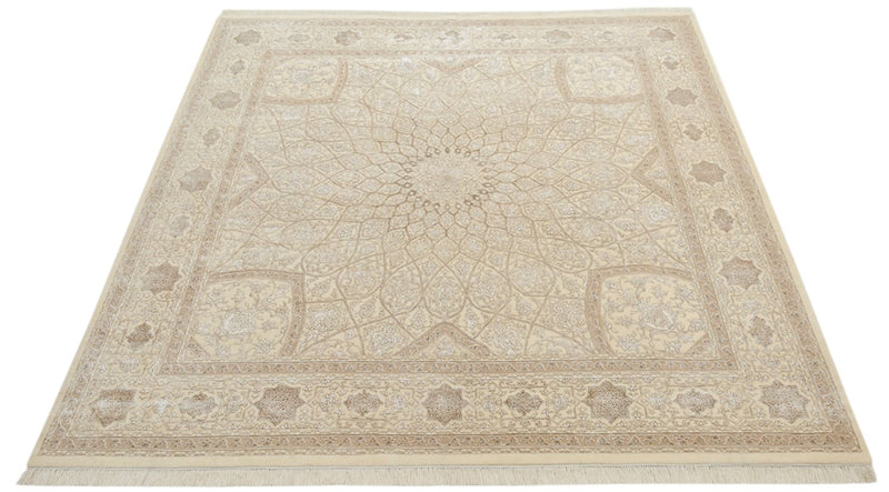 Orientteppich quadratisch  - 251 x 249 cm - dunkelbeige