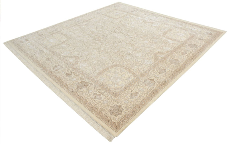 Orientteppich quadratisch  - 251 x 249 cm - dunkelbeige