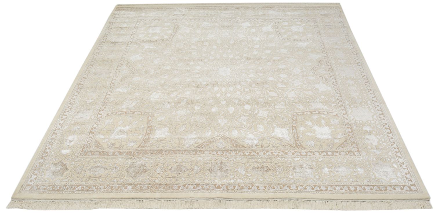 Orientteppich quadratisch  - 251 x 249 cm - dunkelbeige