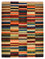 Designer Teppich - 201 x 153 cm - mehrfarbig