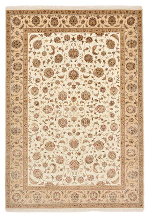 Orientteppich - Täbriz - 241 x 167 cm - hellbeige