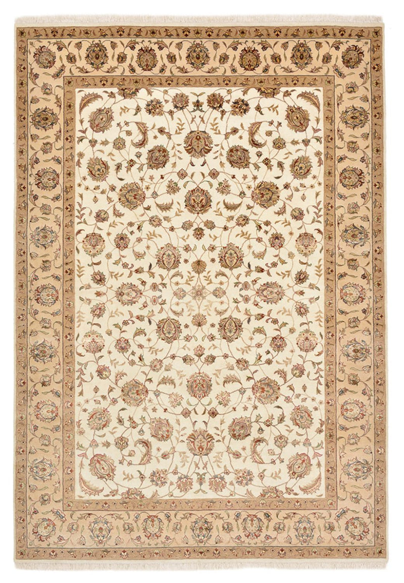 Orientteppich - Täbriz - 241 x 167 cm - hellbeige