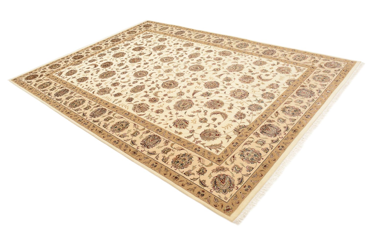 Orientteppich - Täbriz - 241 x 167 cm - hellbeige