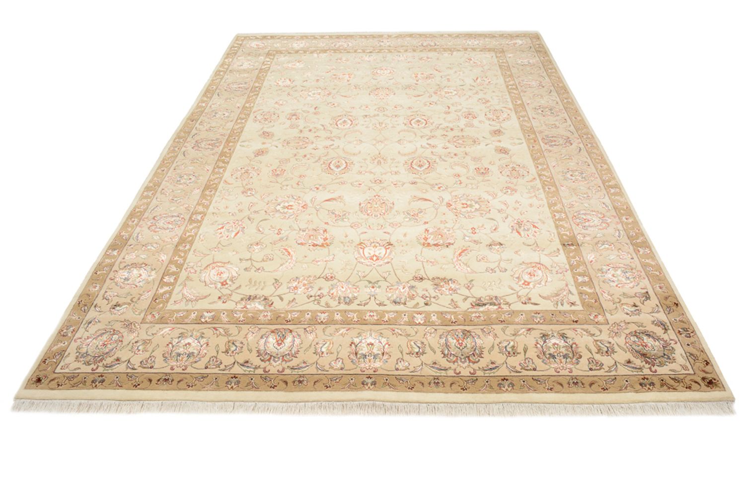 Orientteppich - Täbriz - 241 x 167 cm - hellbeige