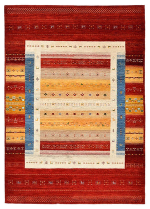 Gabbeh Teppich - Loribaft Indus - 244 x 173 cm - mehrfarbig