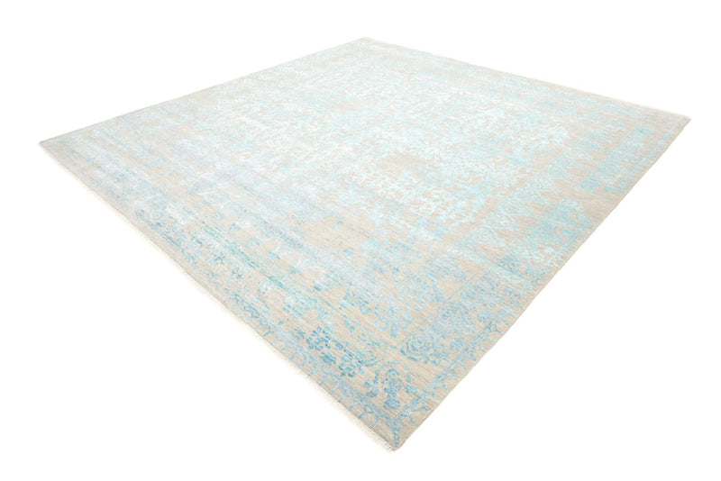 Designer Teppich quadratisch  - 309 x 301 cm - hellblau