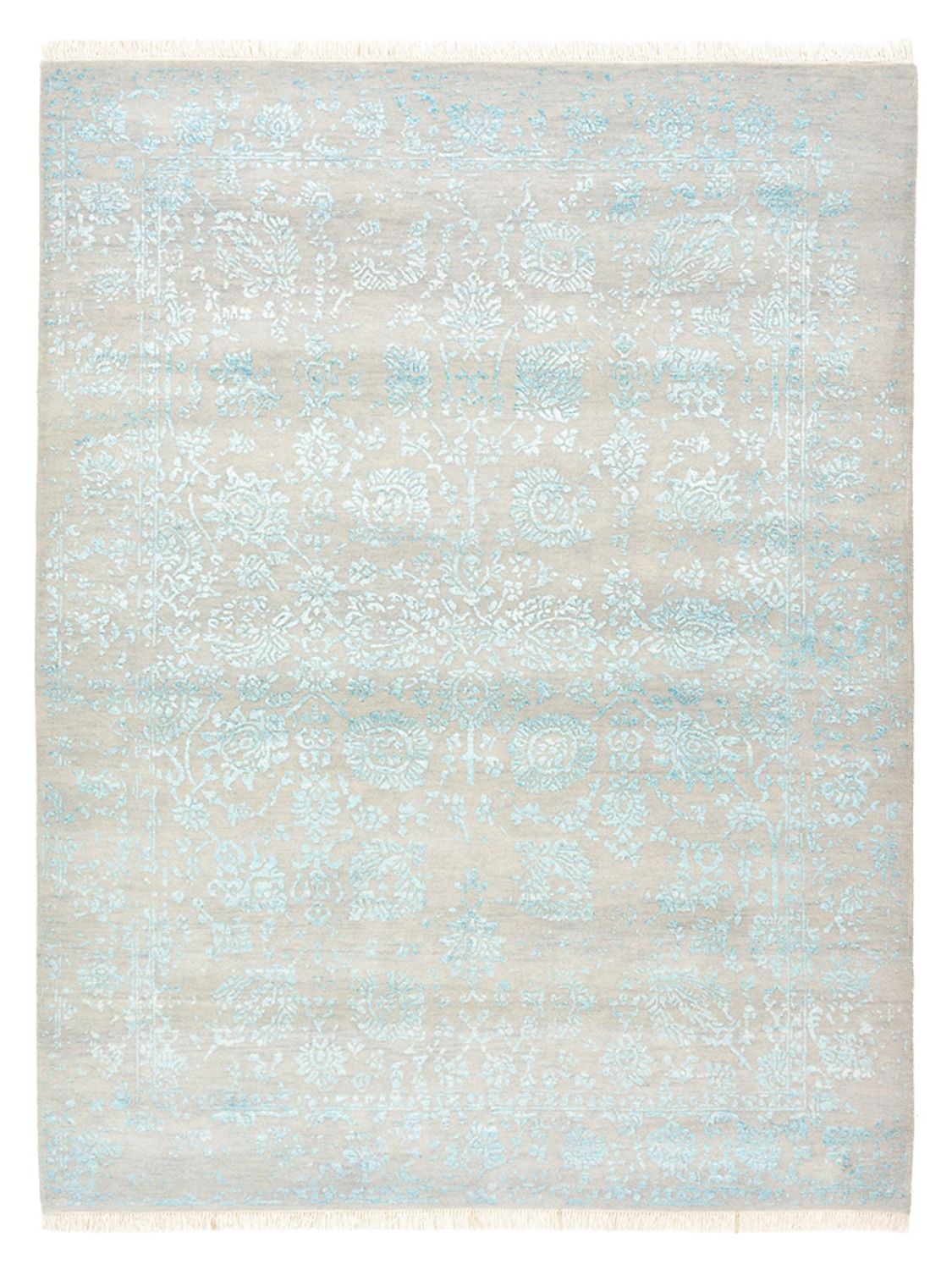 Designer Teppich - 202 x 155 cm - hellgrau