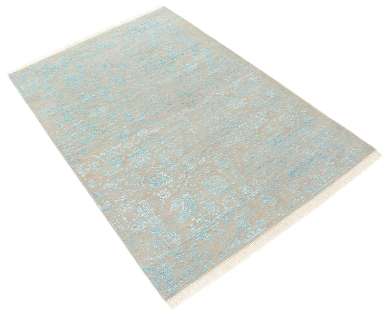Designer Teppich - 151 x 102 cm - grau