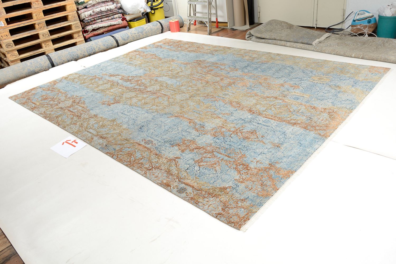Designer Teppich - 370 x 275 cm - mehrfarbig
